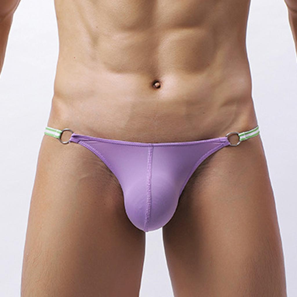 Мужские модные трусики с тонким поясом и кольцом, сексуальные трусы с низкой талией