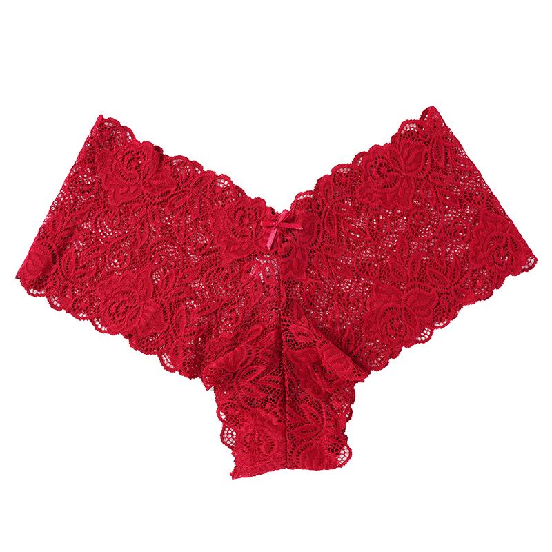 Женские сексуальные кружевные трусики с v-образным вырезом и милым бантом, полупрозрачное бикини, нижнее белье, нижнее белье с вышивкой