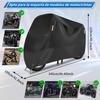 Thick 210d Black Motorcycle Sun Protection Waterproof Cover