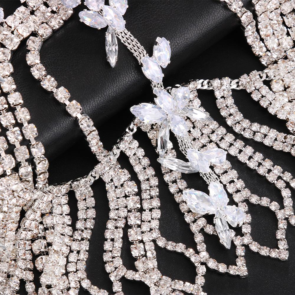 Shinny Stonefans Zircon Tassel Head Chain Jewelry Indian for Women 1920s Flapper Cap Headpieces Bridal Art Deco Party Hair Accessories