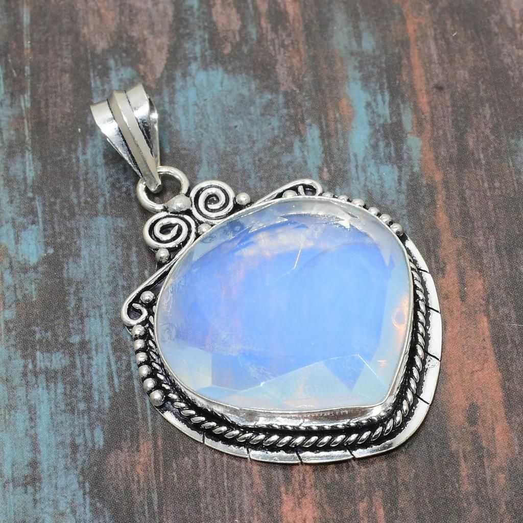 Шкентель ювелирных изделий стерлингового серебра 925 пробы драгоценного камня молочного опала ручной работы для женщин