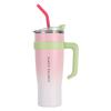 Стакан с вакуумной изоляцией на 40 унций с ручкой - дорожная кружка из нержавеющей стали для кофе с крышкой и соломинками, сохраняет напитки холодными в течение 34 часов или горячими в течение 12 часов