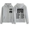 Oasis Live 25 Tour Zip Up Hoodie for Fan Hoodies Sweatshirt Unisex Y2k Zip Hoodie Harajuku