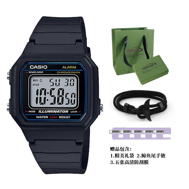 Casio Мужские ЧАСЫ для МОЛОДЕЖИ Черные W-217H-1AVDF W-217H-1AVDF