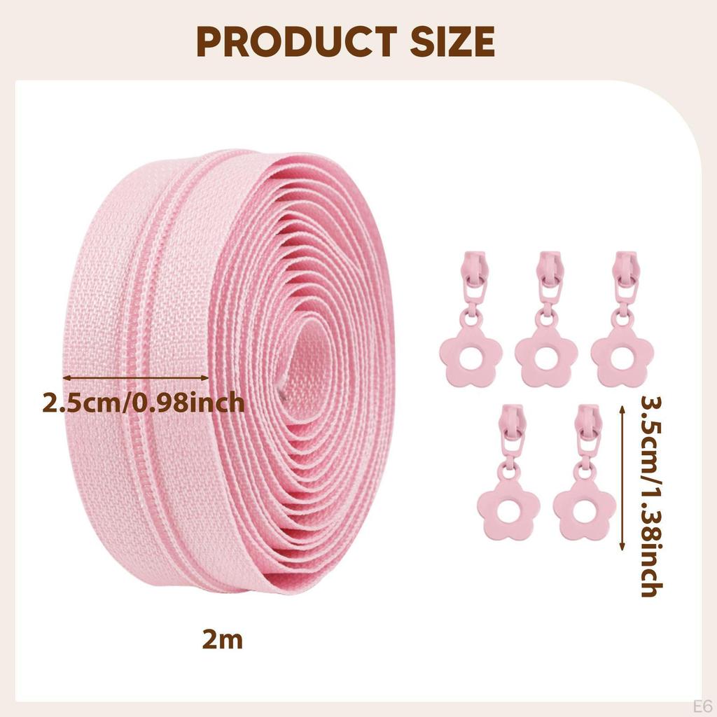 Coil Zippers Nylon Chain with Replacement Parts for Garment Making