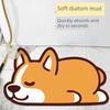Bathroom Absorbent Soft Mat, Quick-Drying Door Mat, Non-Slip Toilet Mat, Household Carpet, Can Be Cut to Size