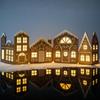 Yousheng Christmas Gingerbreads House Cardboard Kit Foldable Gingerbread Village Decor for Tabletop Farmhouse Indoor Centerpiece