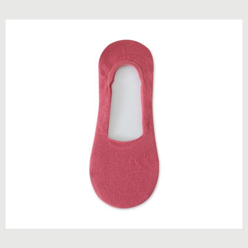 Женские тонкие влагоотводящие однотонные носки-следки на весну и лето с нескользящей пяткой
