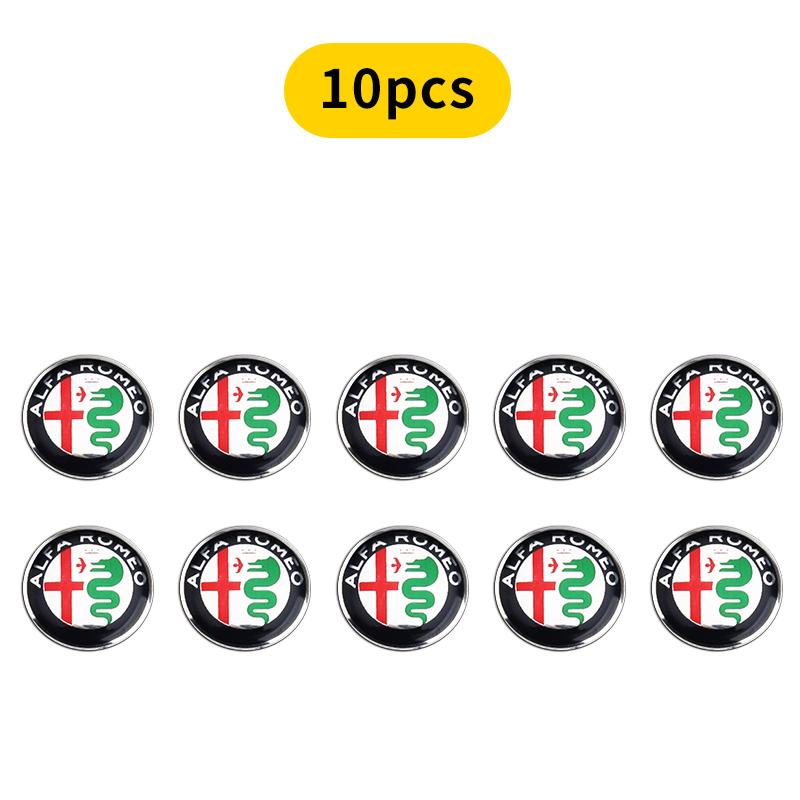 UHFO9 14mm Car Key Badge Emblem Replacement Car Key Sticker For Alfa Romeo 147 159 156 Giulietta Giulia Mito Spider Auto Accessories