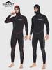 Long Sleeved Diving Suit Cold Resistant Swimsuit Men's Diving Suit Hooded Diving Suit Fish Hunting Suit Plush Swimming Wet Suit 3MM