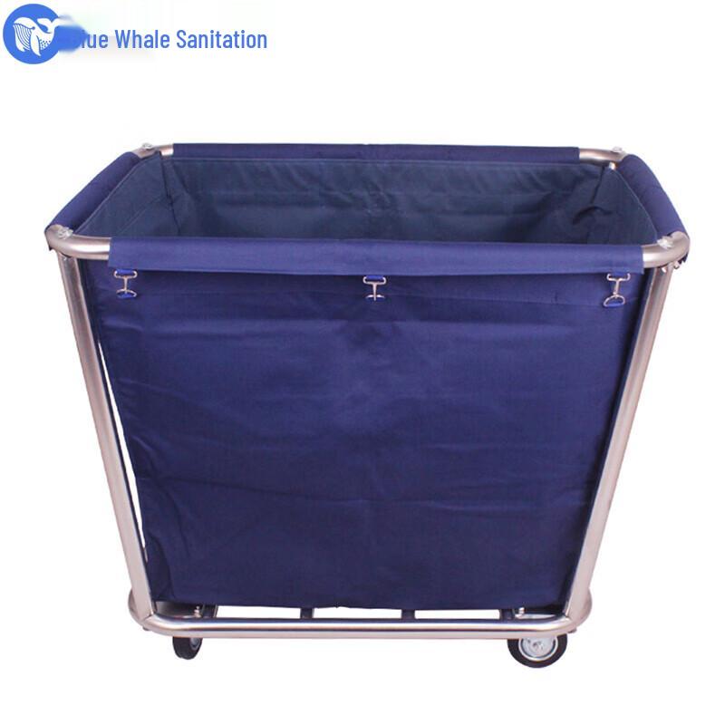 LanJingHuanWei Heavy-Duty Stainless Steel Recycling Linen Cart