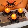 1pcs Halloween LED Candle Light Spider Pumpkin Lantern for Party Supplies Home Decor Ornaments Haunted House Horror Props