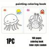 160-Page Coloring & Drawing Book With Animal & Nature Themes Non-Toxic Safe Paper Blue Cover Art Supplies Creative Birthday Gift