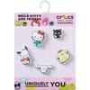 Подвески для обуви Crocs Jibbitz Друзья Hello Kitty 5 штук