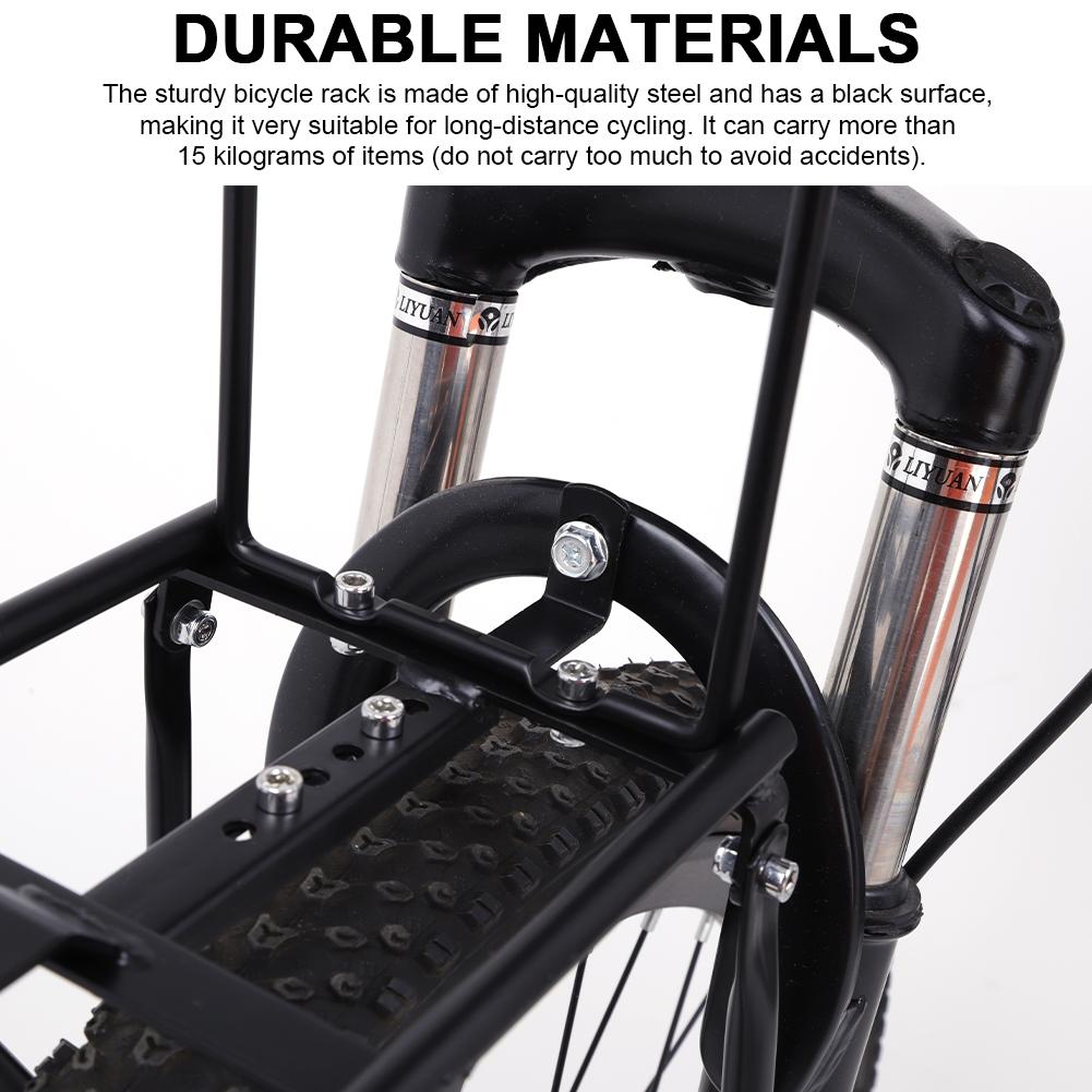 Передняя вешалка для горного велосипеда, грузоподъемность 15 кг, багажник для велосипеда, сумка для переноски велосипеда, кронштейн для полки для багажа, аксессуар для велоспорта