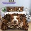 Border Collie Pattern Bedding Home Decoration Birthday Gift (1 * duvet cover + 2 * pillowcase, without core)