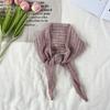 Pure Color Triangle Scarf Hollowed-out Head Wrap Fashion Neck Scarf  Photo Props