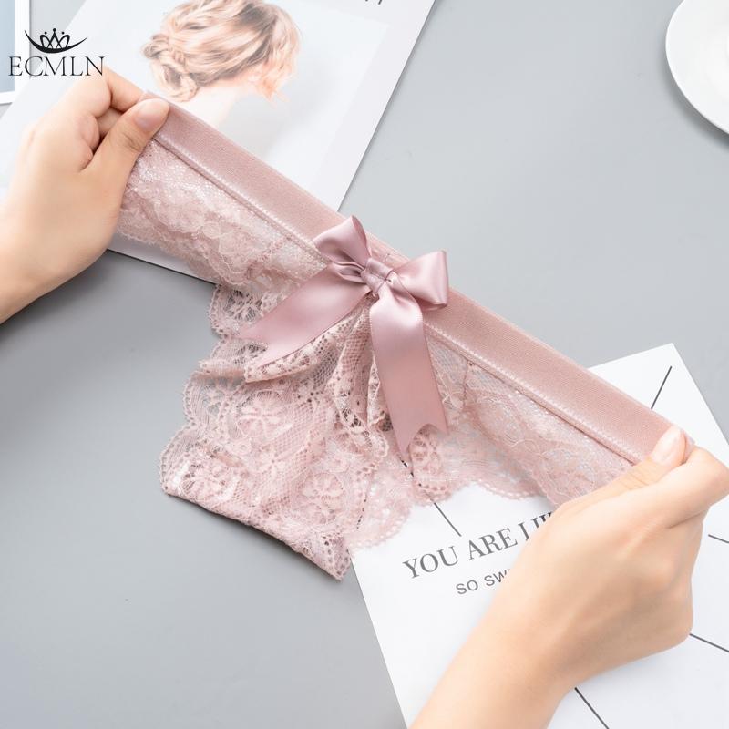 Women Sexy Lace Thongs Women Back Cute Bow Panties Seamless Bikinis Ladies Underwear Panties