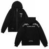 830 CHROME HEARTS 2025 Autumn and Winter New Plus Size Classic Style Logo Zipper Hooded Sweatshirt, Suitable for Couples To Wear
