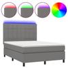 VidaXL Slatted Bed Base with Mattress and LED, Upholstered Bed, Double Bed, Adult Bed for Interior Bedroom, 3134878