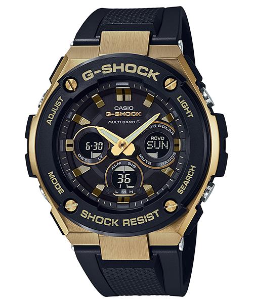 Casio Мужские аналоговые кварцевые часы G-SHOCK GST-W300G-1A9 из нержавеющей стали, водонепроницаемые 200 м, ударопрочные