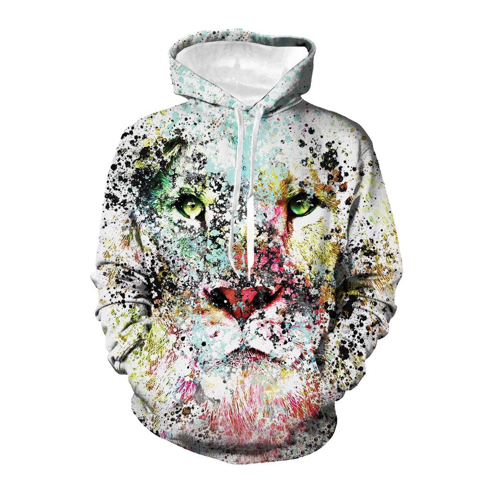 Худи с 3D-печатью головы лисы-волка BF, звездное небо, тигр, Альянс Marvel, спортивная одежда для пары