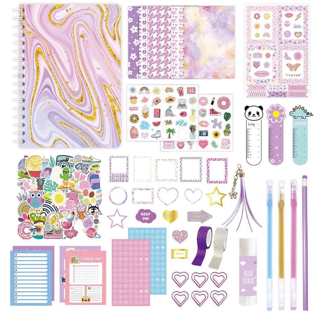 Girls DIY Journal Set - DIY Journal Set For Teen Girls, Stationery Set, Scrapbook And Journal Supplies Set, Journal Art Craft Set1ML