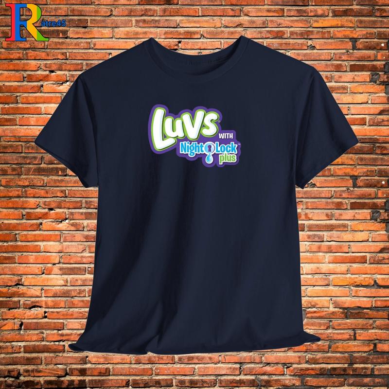 New LUVS DIAPERS Logo T Shirt Black Grey White Navy Red Orange Choco Size S 5XL