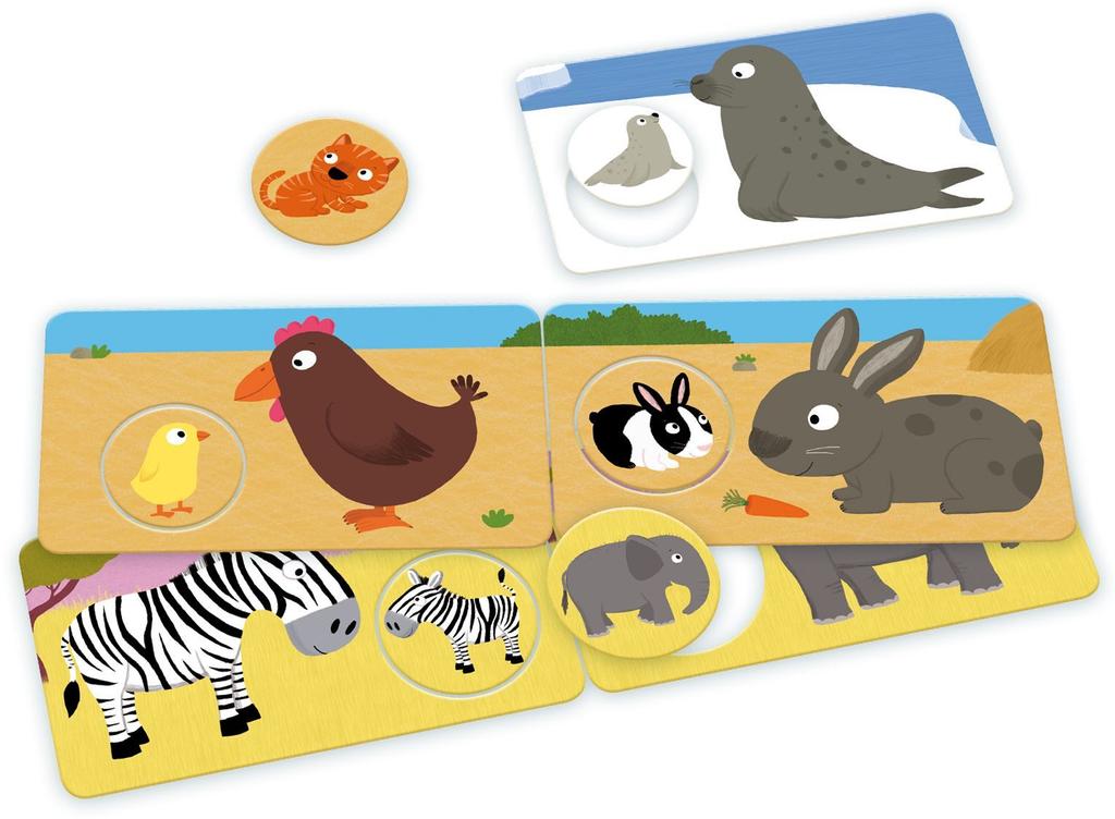 Игра на сопоставление NATHAN La Petite Ecole - Мамы и малыши - Детеныши животных - Смешанная - От 3 лет