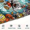 1 шт. Фланелевое одеяло с принтом Cuphead, Высококачественное, Удобное для всех сезонов, Декор для дома, Тепло и уют, Идеально подходит для рождественских подарков