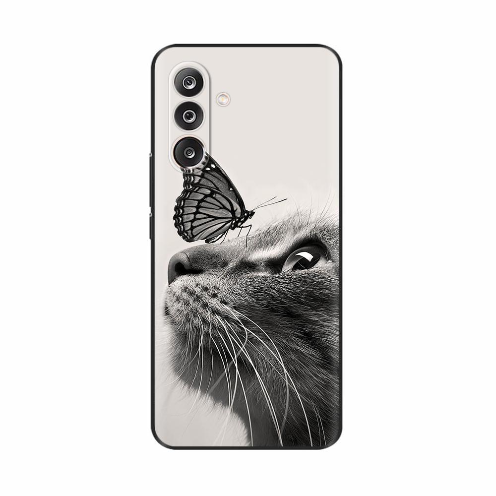 Чехол для Samsung M36 5G M366B Милые Цветы Кот Расписной Ударопрочный Силиконовый Задний Чехол Для Телефонов Samsung Galaxy M36 M35 M34