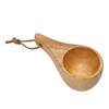 Rubberwood Wooden Coffee Cup Nordic Style Wooden Mug Viking Coffee Mug Portable Wood Mug  Parties