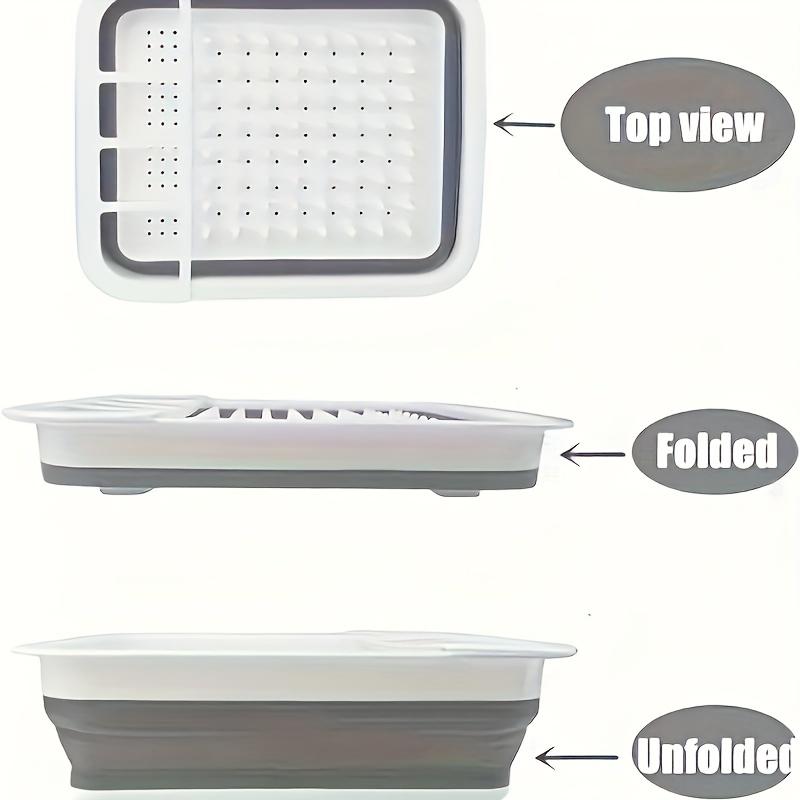 Dish Drying Rack with 3-Compartment Utensil Holder, Kitchen Countertop Organizer - Multifunctional Plate Storage Solution for Tableware and Plates