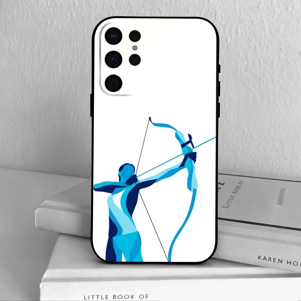 A-Лучный спорт S-Спорт Чехол для телефона для Samsung S25,24,23,22,30,21,10,9,Ultra,Plus,Lite,FE,4,5 G Мягкий черный чехол