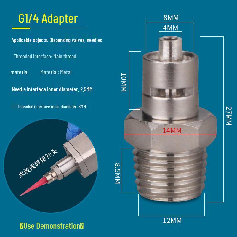 Ruhr Needle Tip Dispensing Machine Adapter: Valve Connector & Holder Accessories