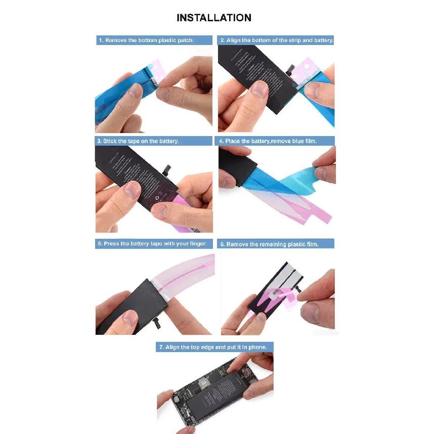 10Pcs Battery Adhesive Sticker Glue Tape Strip Replacement for iPhone X XS XR 5 6 8 Plus SE2 SE3 11 12 13 14 Mini Plus Max