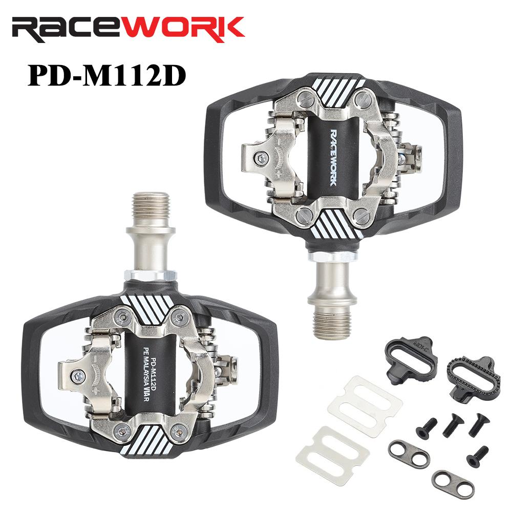 RACEWORK Велосипедный Замок Педаль для Горного Велосипеда под Систему Shimano SPD Нейлоновый Корпус + Сердечник из Хромомолибденовой Стали Двусторонний Фиксирующий Подножник