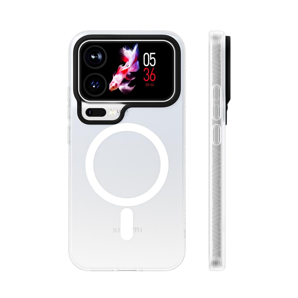 Применимо к Xiaomi 17ProMax чехол для мобильного телефона с магнитной застежкой, цвет светлый песок, кожаный 15pro, высококачественный, с постепенным изменением цвета, противоударный защитный чехол