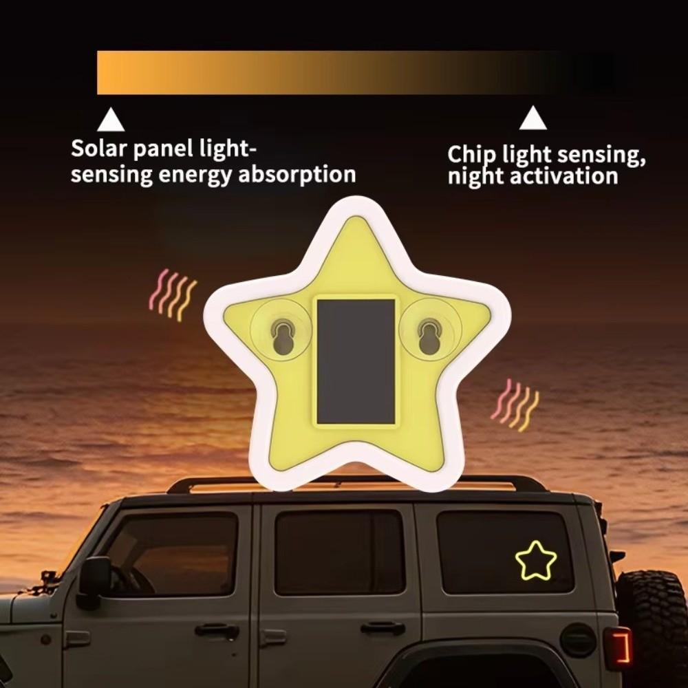 Plastic Solar LED Light Solar Powered Decorative Window Light New RGB Car Light  Vehicle Window