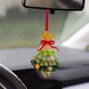 Hand-knitted Christmas Tree Pendant Car Rear View Decor Home Car Gift Mirror Interior Hangings Accessories Women Men