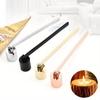 Candle Flame Snuffer Stainless Steel with Long Handle Candle Extinguisher Durable Bell Shape Cover Anti-Slip Candle Stopper Wick Snuffer for Safety