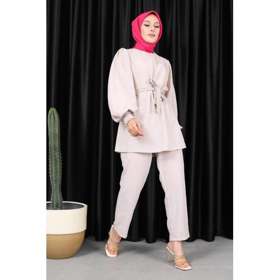 Женский комплект брюк-туник Gipeli с рукавами разных цветов