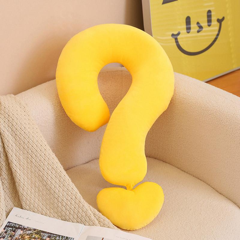 Neck Question Mark Pillow Plush Toy Cartoon Stuffed Doll Cute Decorative Cushion