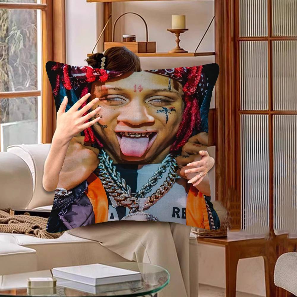 Rapper T-Trippie R-Redds Cushion Cover Polyester Sofa Cushions Decorative Throw Pillows Home Decoration Pillowcover