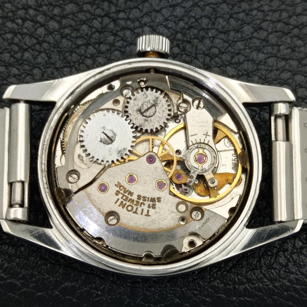 ВИНТАЖНЫЕ ЧАСЫ TITONI AIRMASTER С РУЧНЫМ ЗАВОДОМ TITOFLEX ШВЕЙЦАРСКИЕ МУЖСКИЕ СИНИЕ ЧАСЫ a436444-2