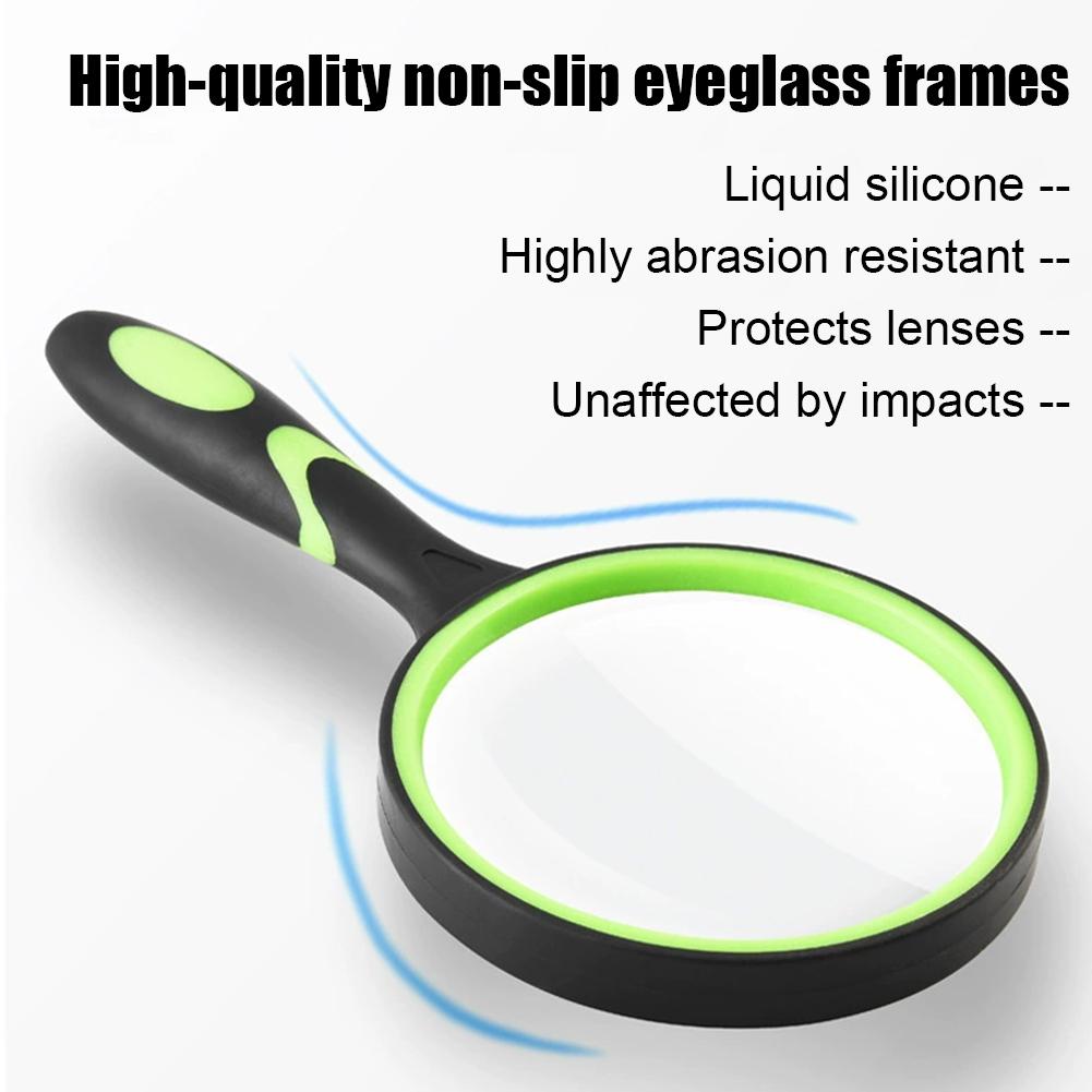 High Magnification Reading Magnifying Glass Handheld Portable For Elderly Students 10x 5x Children's Science Experiment