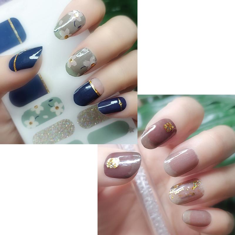 1шт наклейки для дизайна ногтей самоклеящиеся обертывания для ногтей полное покрытие наклейка маникюр