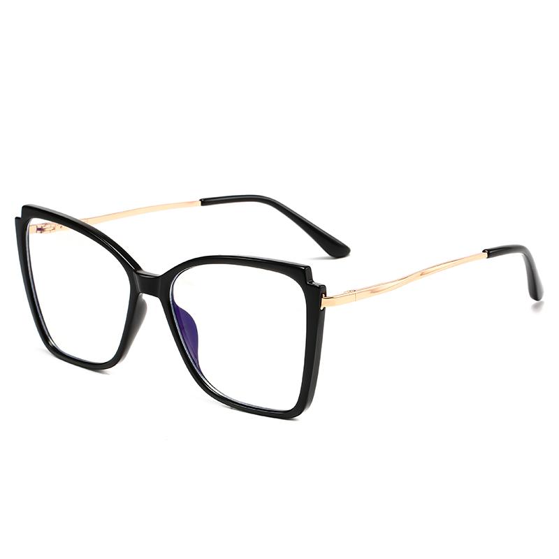 Крупная оправа Кошачий глаз Защита от синего света Металл Минус Диоптрии Очки для близорукости Диоптрии 0 -0.5 -0.75 До -6.0