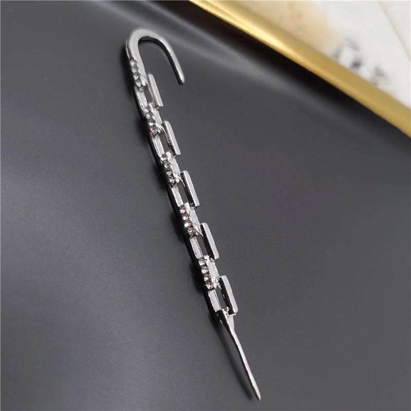 Модный пирсинг из циркония с клипсой для ушной раковины и диагональным дизайном ушной косточки для женщин