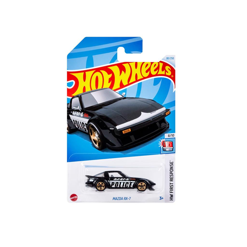 Hot Wheels Basic Car Mazda игрушечная мини-машинка для детей от 3 лет и старше, черная HXR18 RX-7